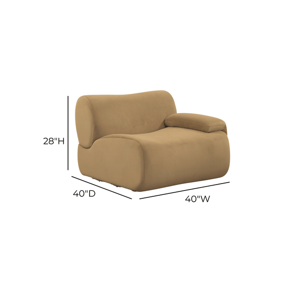Zenith Performance Velvet Modular Corner Chair - RAF