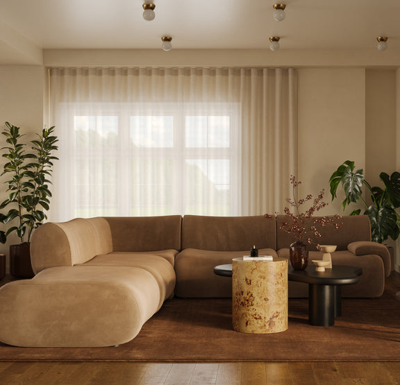 Zenith 5-Piece Performance Velvet Modular Sectional - RAF