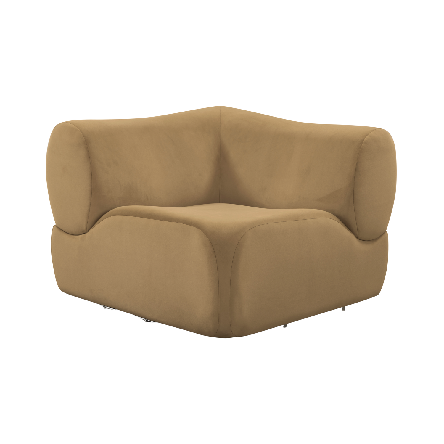 Zenith Latte Brown Performance Velvet Corner Wedge