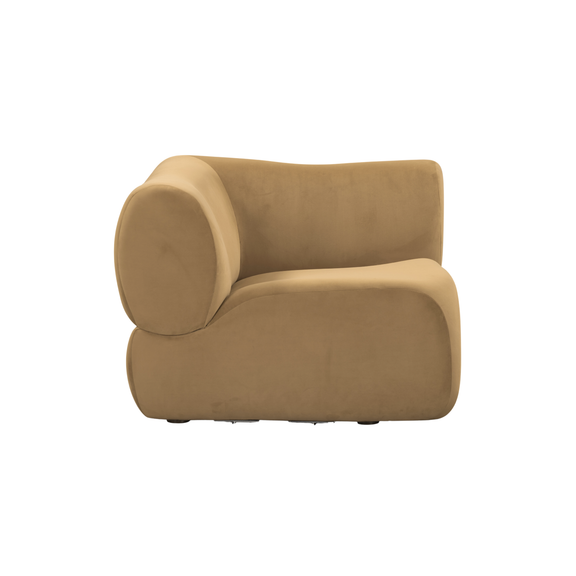 Zenith Latte Brown Performance Velvet Corner Wedge