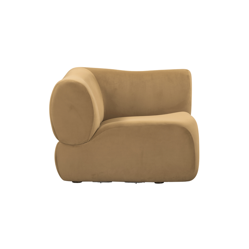Zenith Latte Brown Performance Velvet Corner Wedge