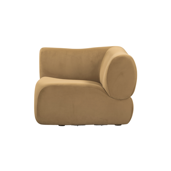 Zenith Latte Brown Performance Velvet Corner Wedge