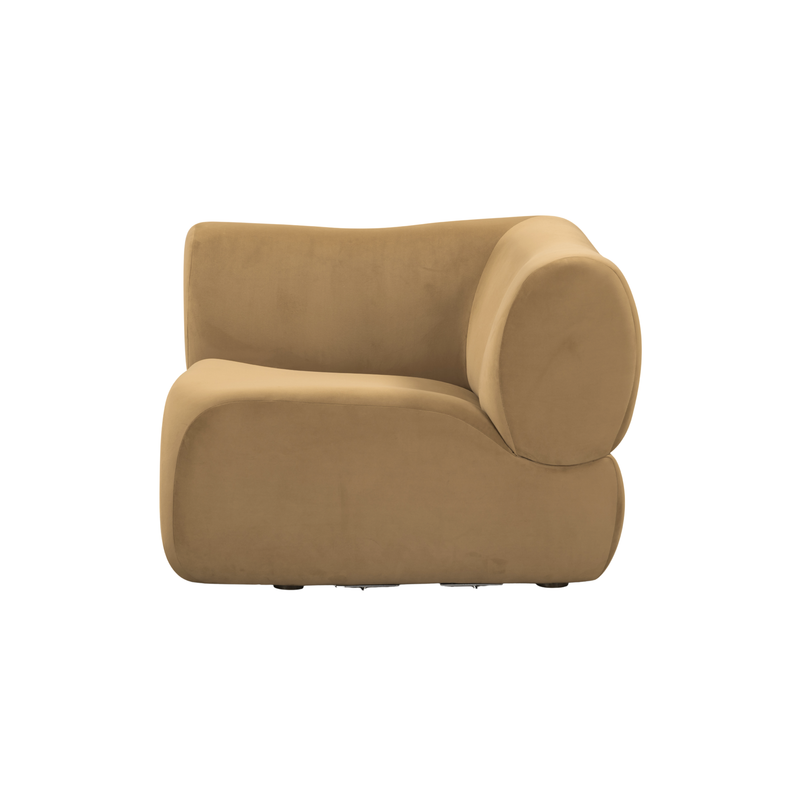 Zenith Latte Brown Performance Velvet Corner Wedge