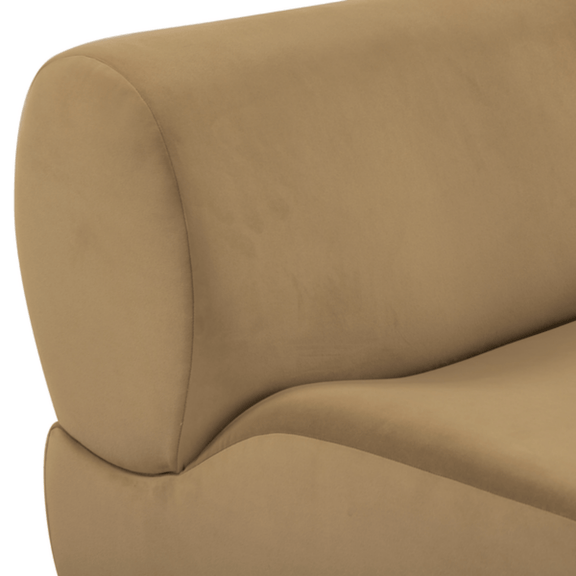 Zenith Latte Brown Performance Velvet Corner Wedge