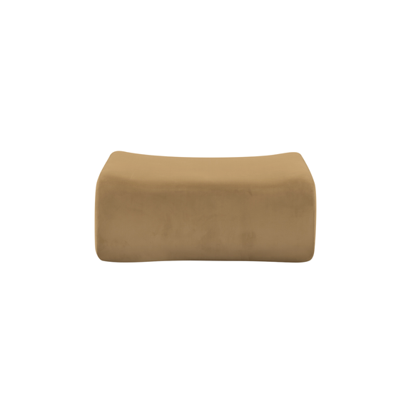 Zenith Latte Brown Performance Velvet Ottoman