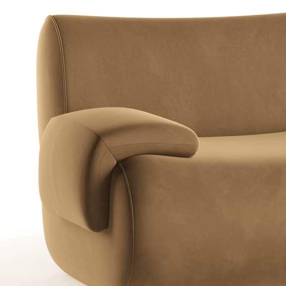 Zenith 116.5" Latte Brown Performance Velvet Modular Sofa