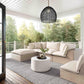 Cali Natural Performance Fabric &amp; Natural Wicker Modular Outdoor Sectional