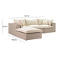 Cali Natural Performance Fabric &amp; Natural Wicker Modular Outdoor Sectional