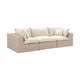 Cali Natural Performance Fabric &amp; Natural Wicker Modular Outdoor Sofa