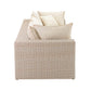 Cali Natural Performance Fabric &amp; Natural Wicker Modular Outdoor Sofa