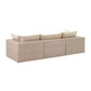 Cali Natural Performance Fabric &amp; Natural Wicker Modular Outdoor Sofa