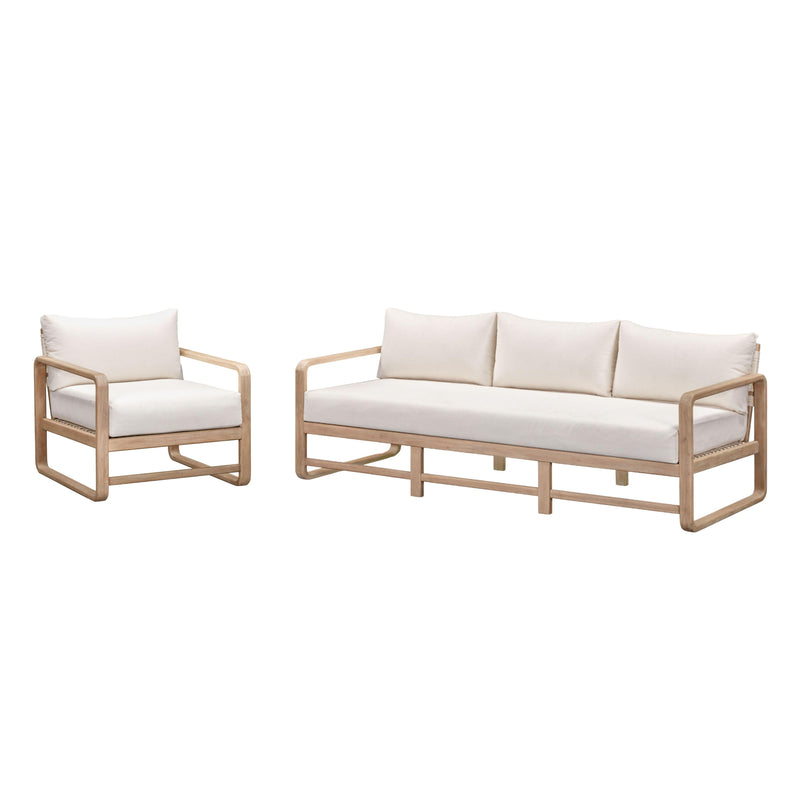 Palata Cream Performance Fabric Outdoor Accent Chair