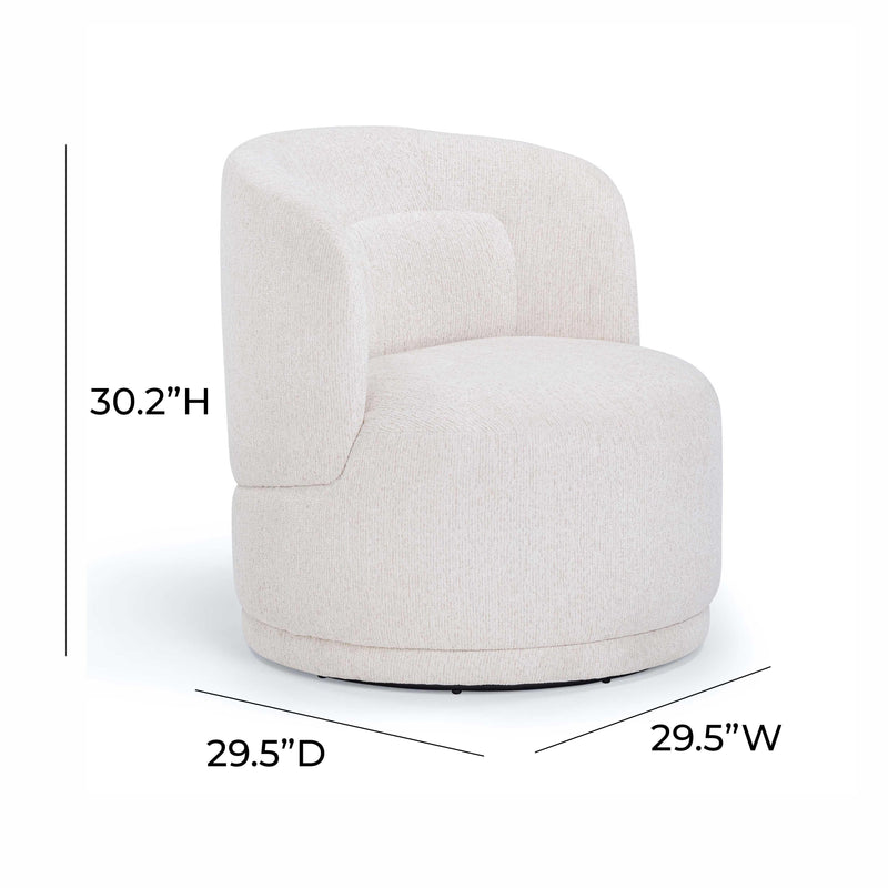 Massa Textured Performance Fabric Swivel Accent Chair - Beige