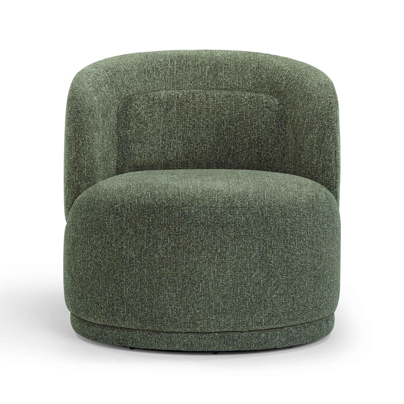 Massa Textured Performance Fabric Swivel Accent Chair - Green