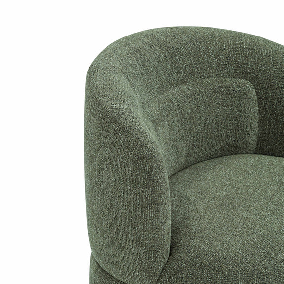 Massa Textured Performance Fabric Swivel Accent Chair - Green