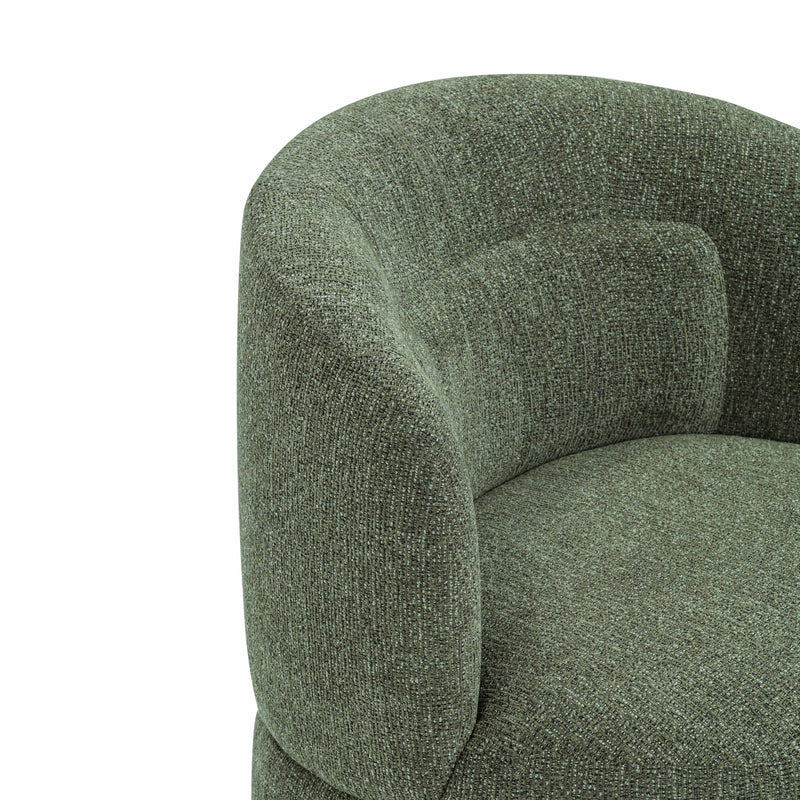 Massa Textured Performance Fabric Swivel Accent Chair - Green