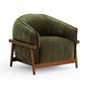 Piedmont Upcycled Contract-Grade Chenille Accent Chair - Green