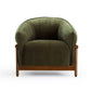 Piedmont Upcycled Contract-Grade Chenille Accent Chair - Green