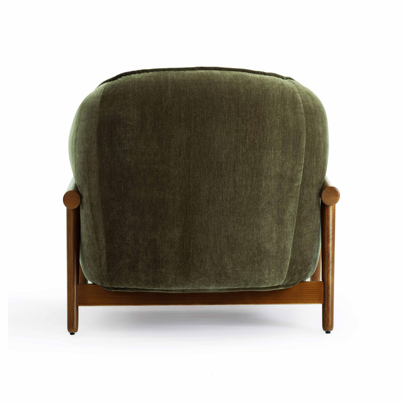 Piedmont Upcycled Contract-Grade Chenille Accent Chair - Green
