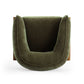 Piedmont Upcycled Contract-Grade Chenille Accent Chair - Green