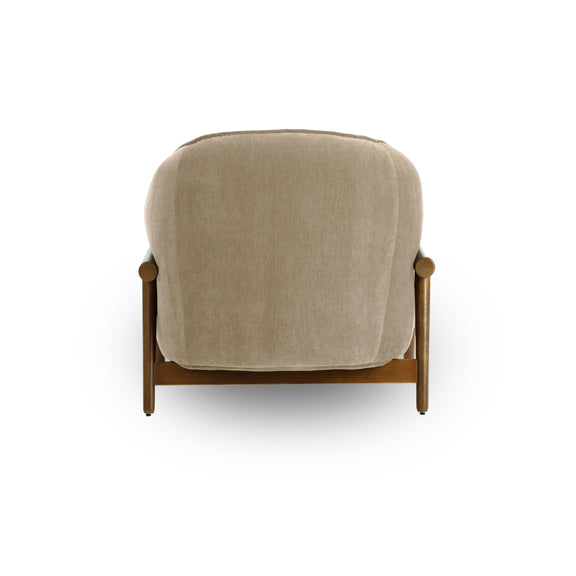 Piedmont Upcycled Contract-Grade Chenille Accent Chair - Taupe