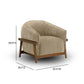 Piedmont Upcycled Contract-Grade Chenille Accent Chair - Taupe