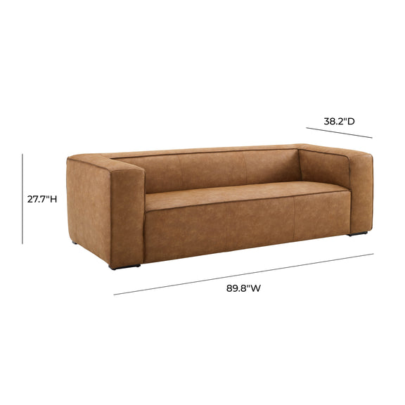 Aurora 90" Sofa - Brown