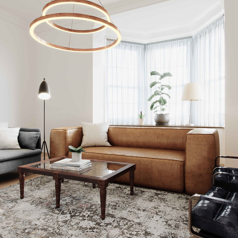 Aurora 90" Sofa - Brown
