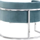 Magnolia Sea Blue Chair with Silver Base