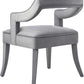 Tiffany Grey Velvet Chair