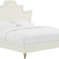 Serenity Cream Velvet Bed in King