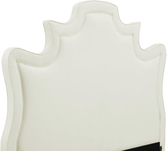 Serenity Cream Velvet Bed in King