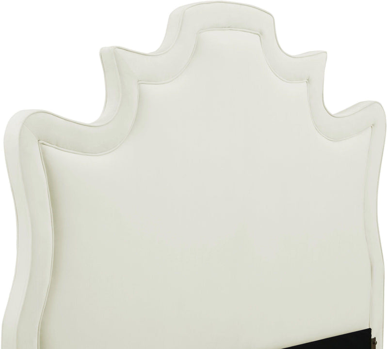 Serenity Cream Velvet Bed in King