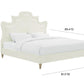 Serenity Cream Velvet Bed in King