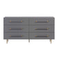 Trident Grey 6 Drawer Dresser