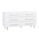 Trident White 6 Drawer Dresser