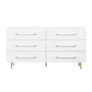 Trident White 6 Drawer Dresser