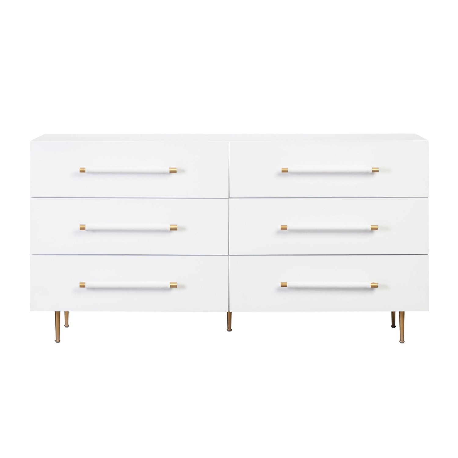 Trident White 6 Drawer Dresser