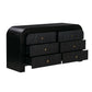 Hump 6 Drawer Black Dresser