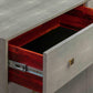 Pesce 57" Faux Shagreen 6-Drawer Dresser - Grey
