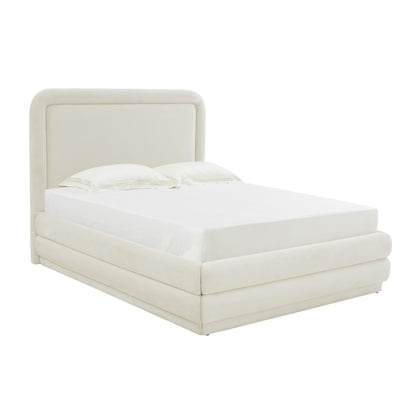 Briella Performance Velvet Bed - Cream