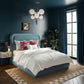 Briella Performance Velvet Bed - Bluestone