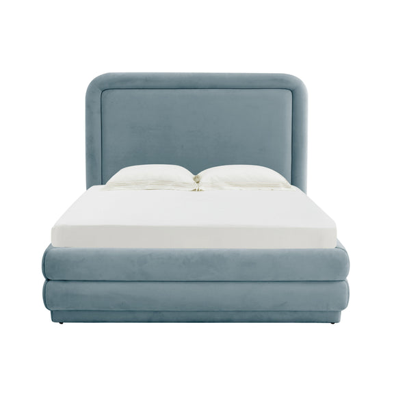 Briella Performance Velvet Bed - Bluestone