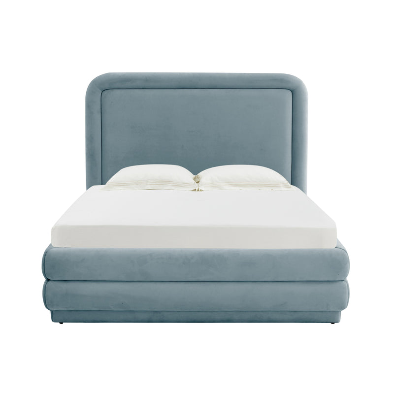 Briella Performance Velvet Bed - Bluestone