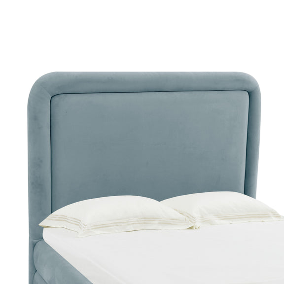 Briella Performance Velvet Bed - Bluestone