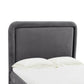 Briella Dark Grey Velvet Bed in Full