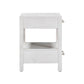 Brandyss White Burl Nightstand
