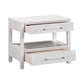 Brandyss White Burl Nightstand