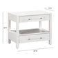Brandyss White Burl Nightstand