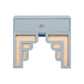 Suzie Pastel Blue & Rattan Nightstand